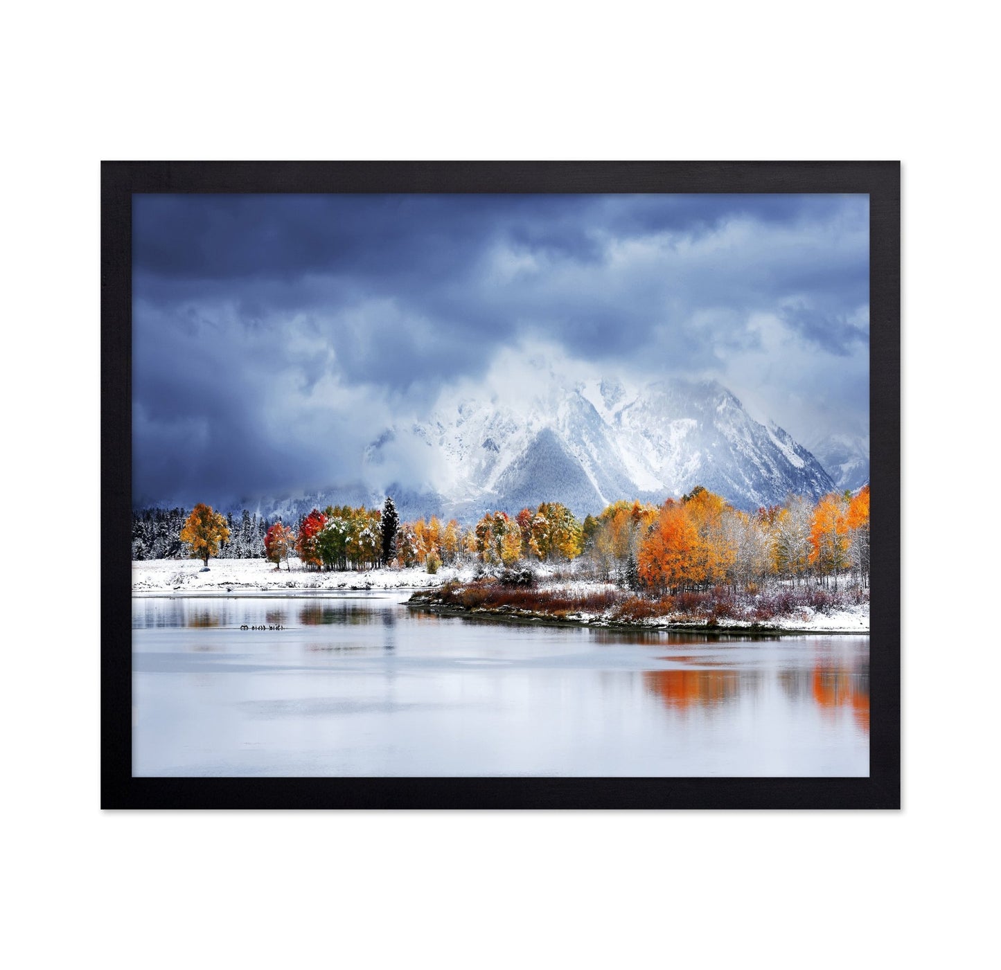 Autumn Snow Mountain Lake