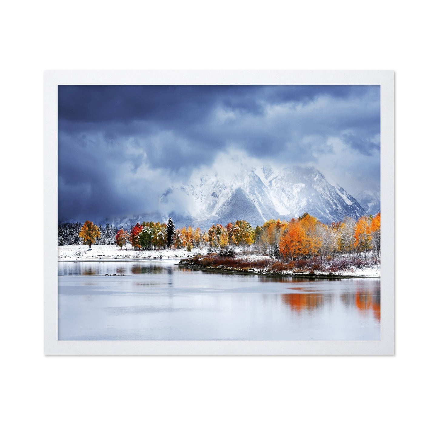 Autumn Snow Mountain Lake