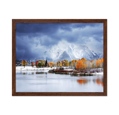 Autumn Snow Mountain Lake
