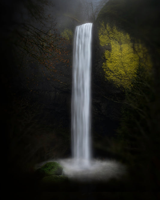 Misty Forest Waterfall