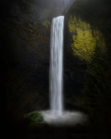 Misty Forest Waterfall