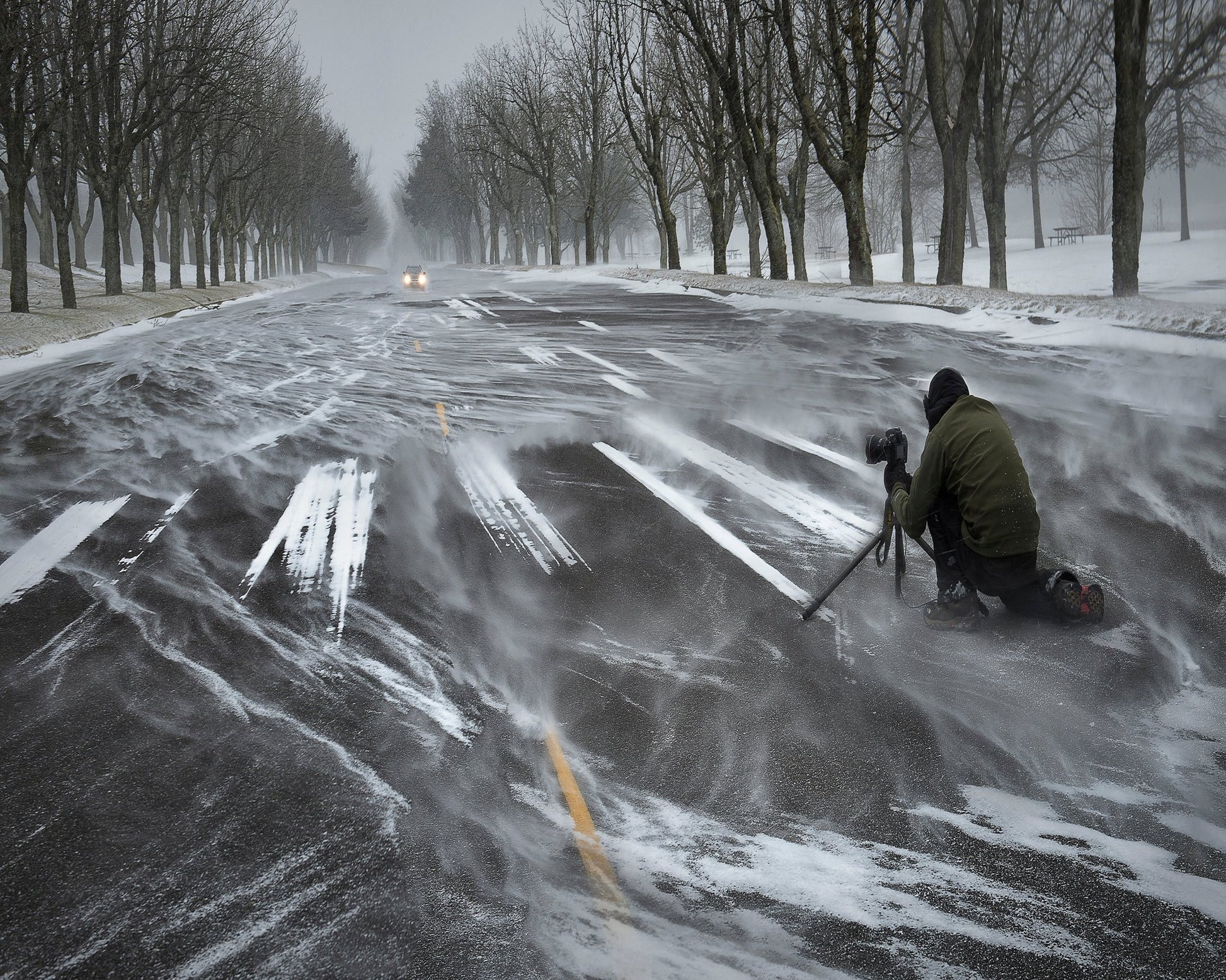 Blizzard Road Shot