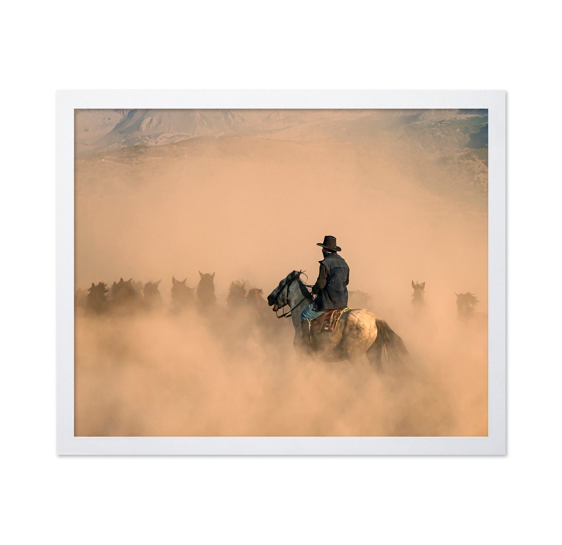 owboy Herding Horses