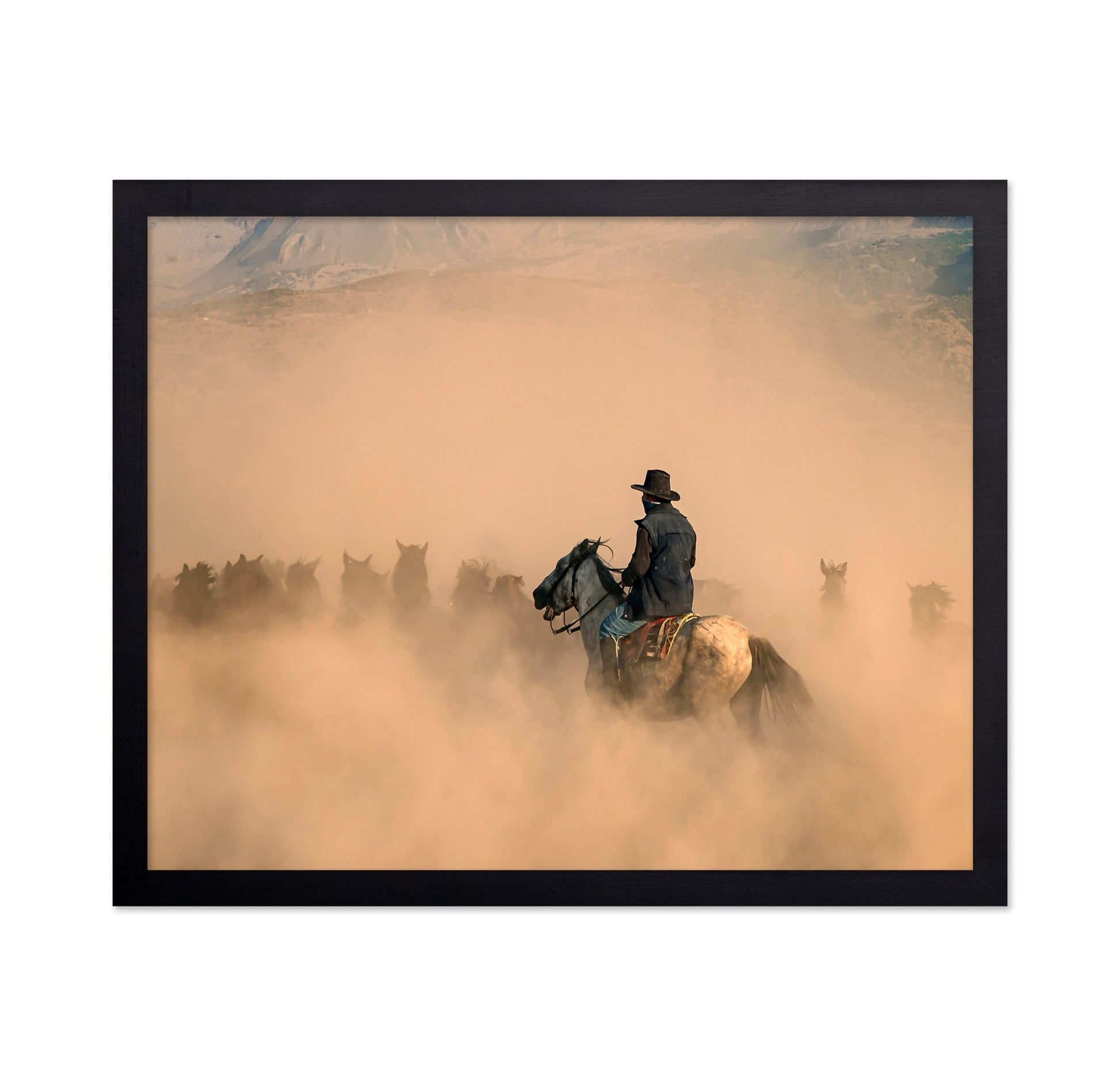 owboy Herding Horses