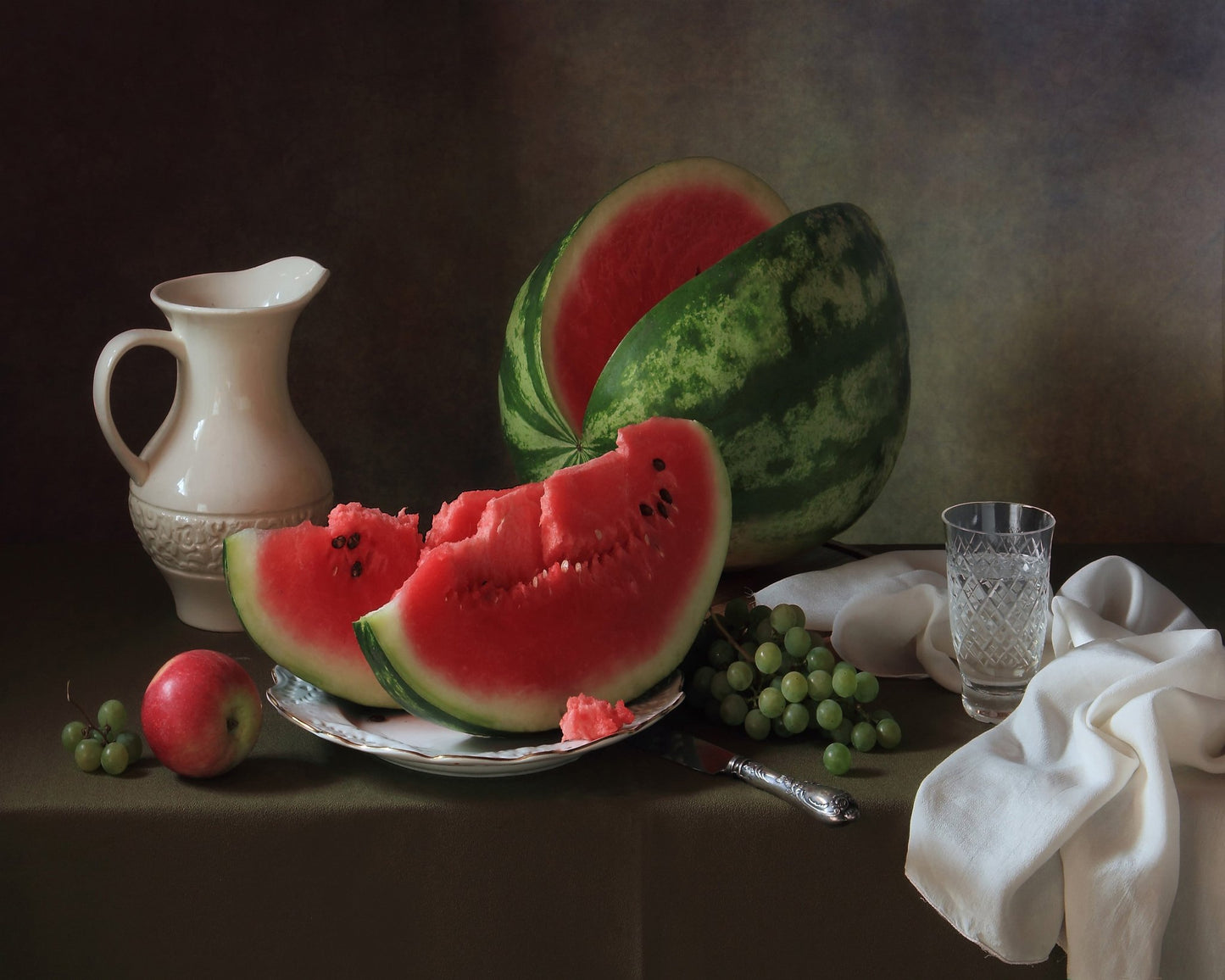 Fresh Watermelon Still Life