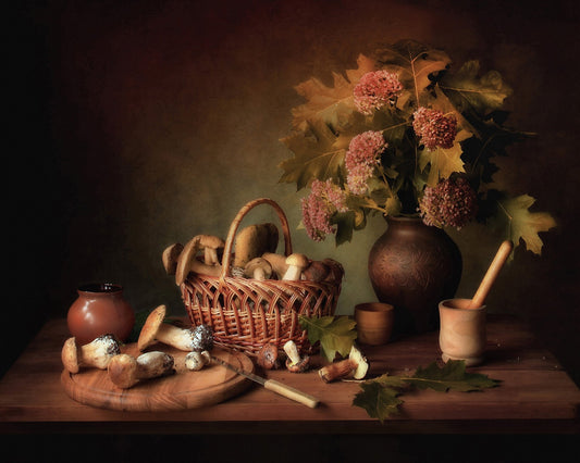 Autumn Mushroom Still Life