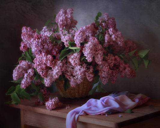 Pink Lilac Basket