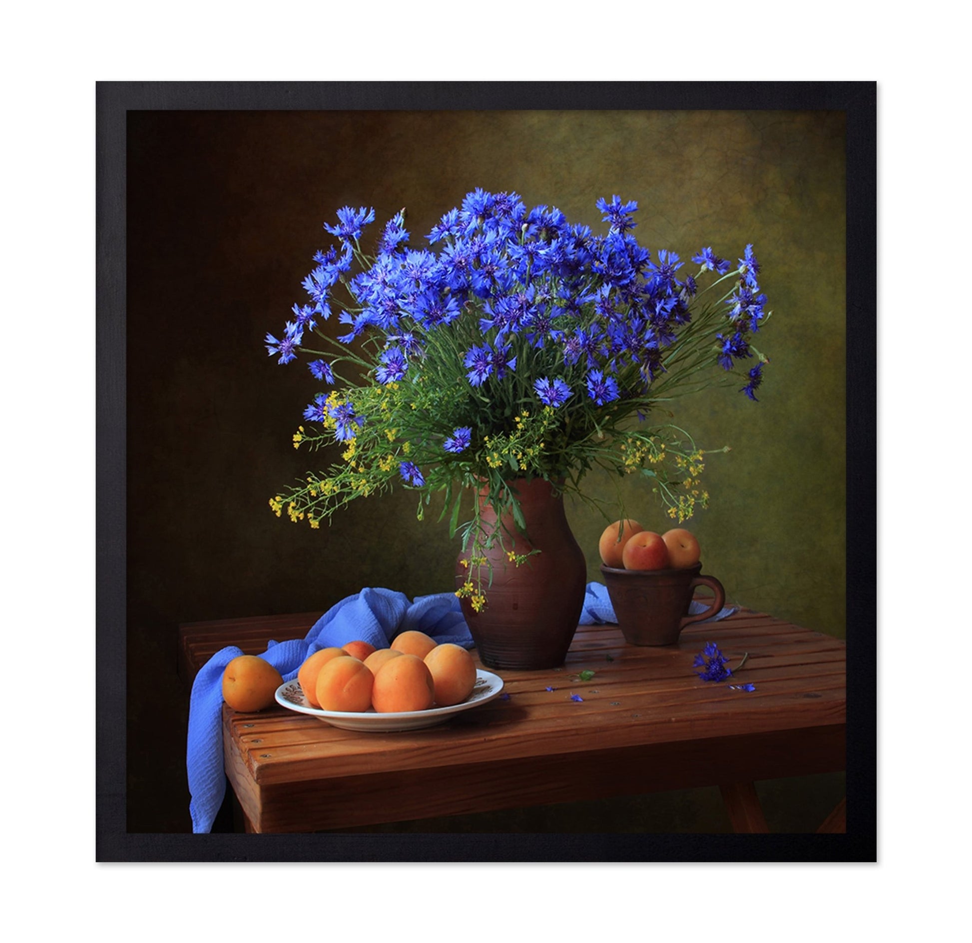 Blue Flower Apricot Still