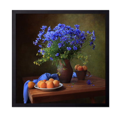 Blue Flower Apricot Still