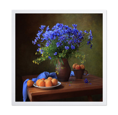 Blue Flower Apricot Still