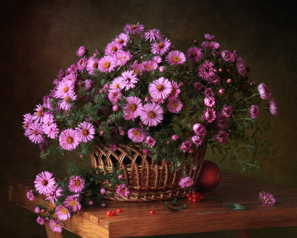 Pink Floral Basket