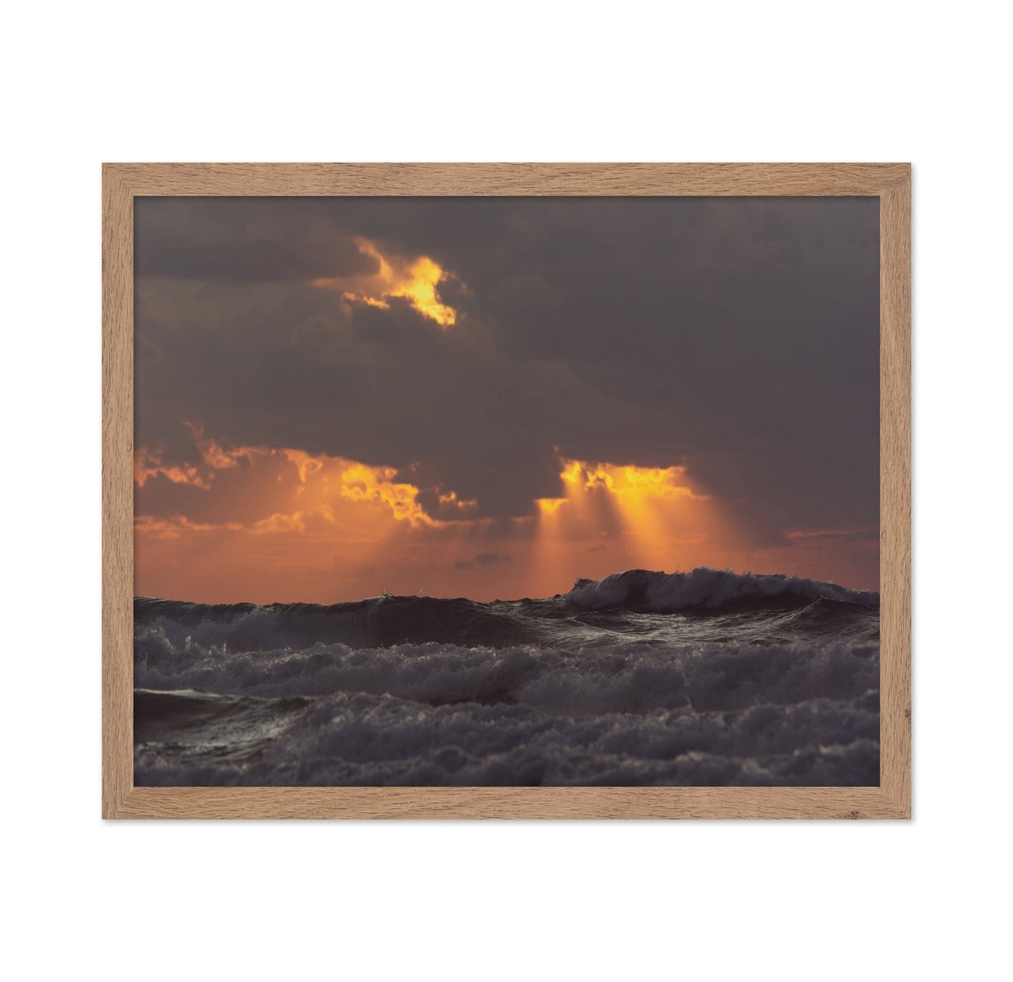 Golden Rays Over Waves