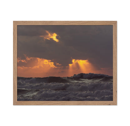 Golden Rays Over Waves