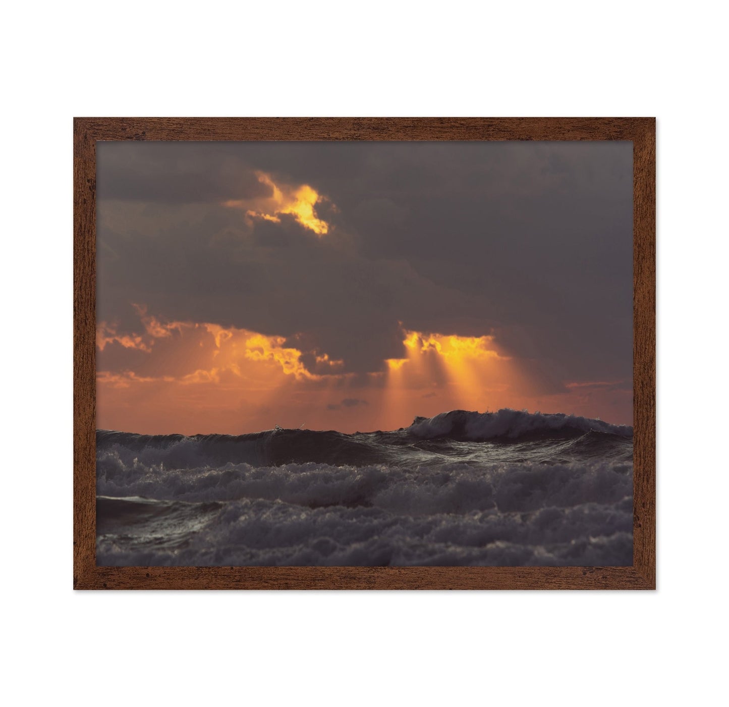 Golden Rays Over Waves