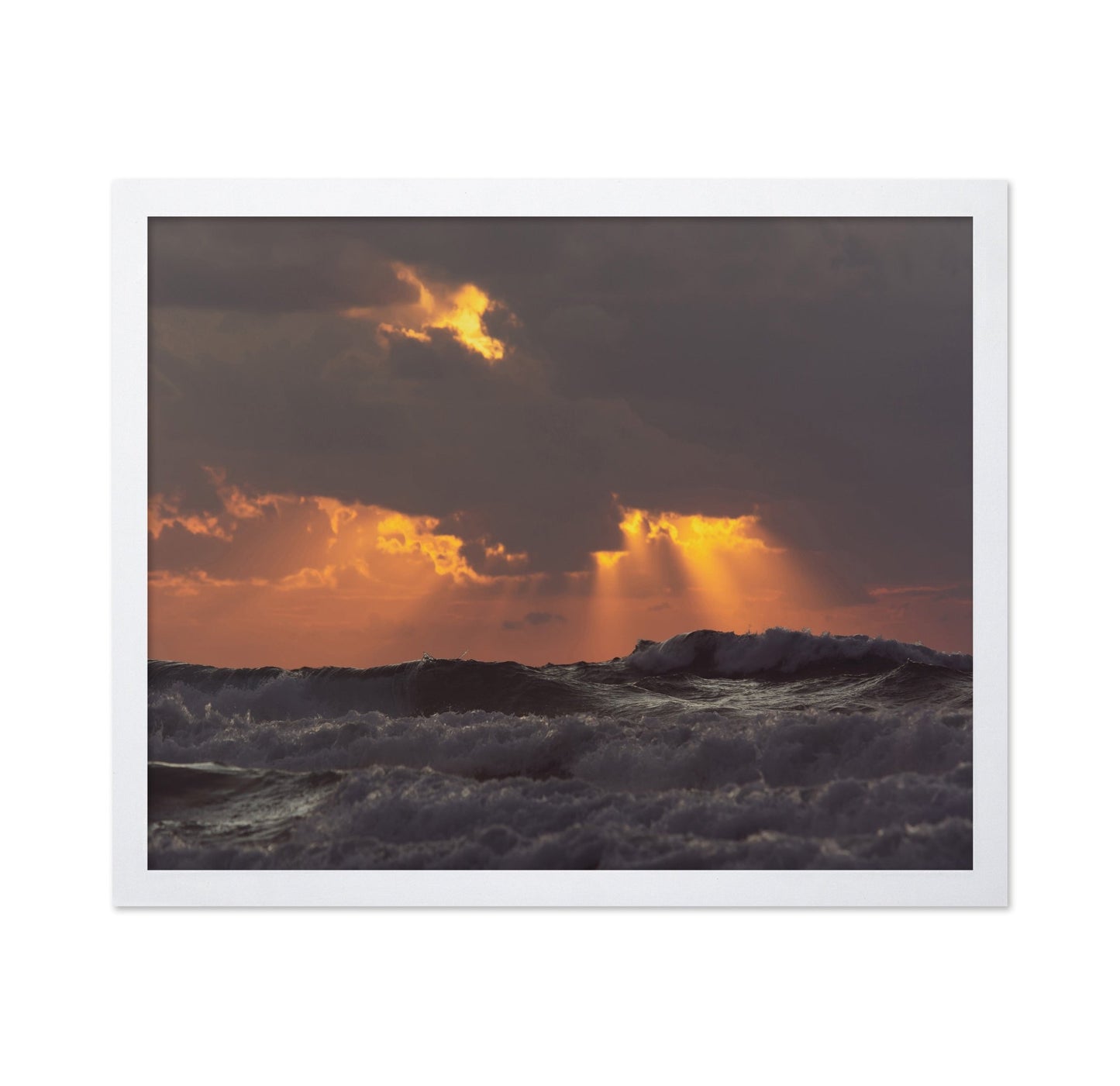 Golden Rays Over Waves