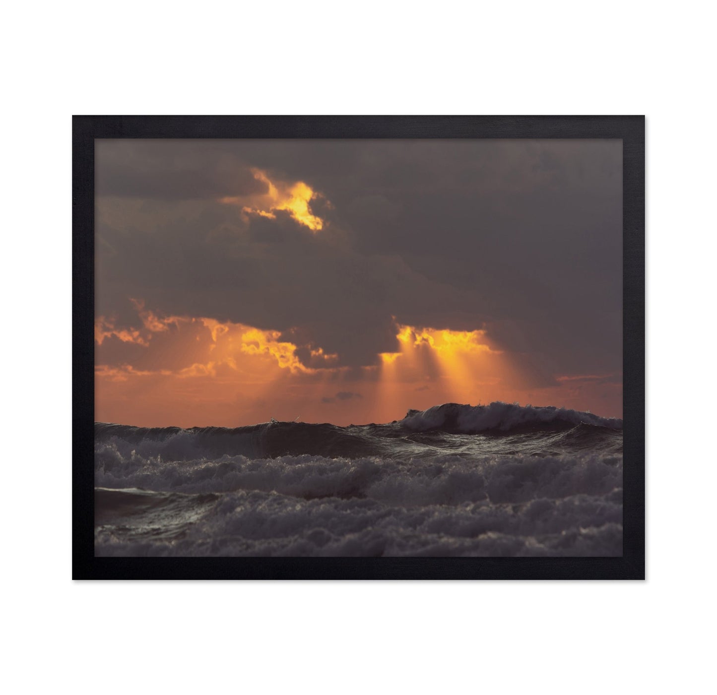 Golden Rays Over Waves