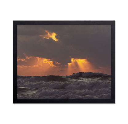 Golden Rays Over Waves