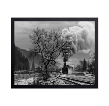 Winter Train Bend