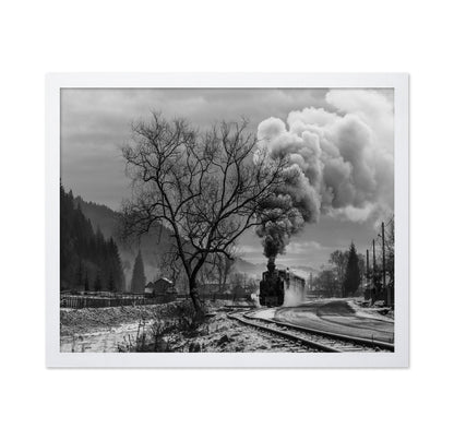 Winter Train Bend