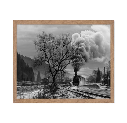 Winter Train Bend