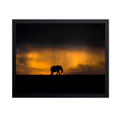 Elephant Sunset Silhouette No1