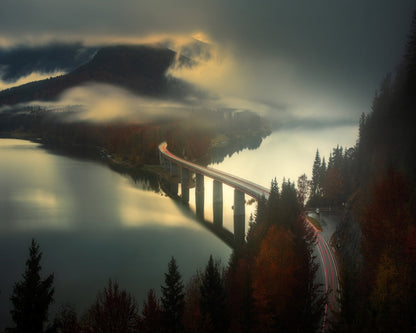 Misty Bridge Lake