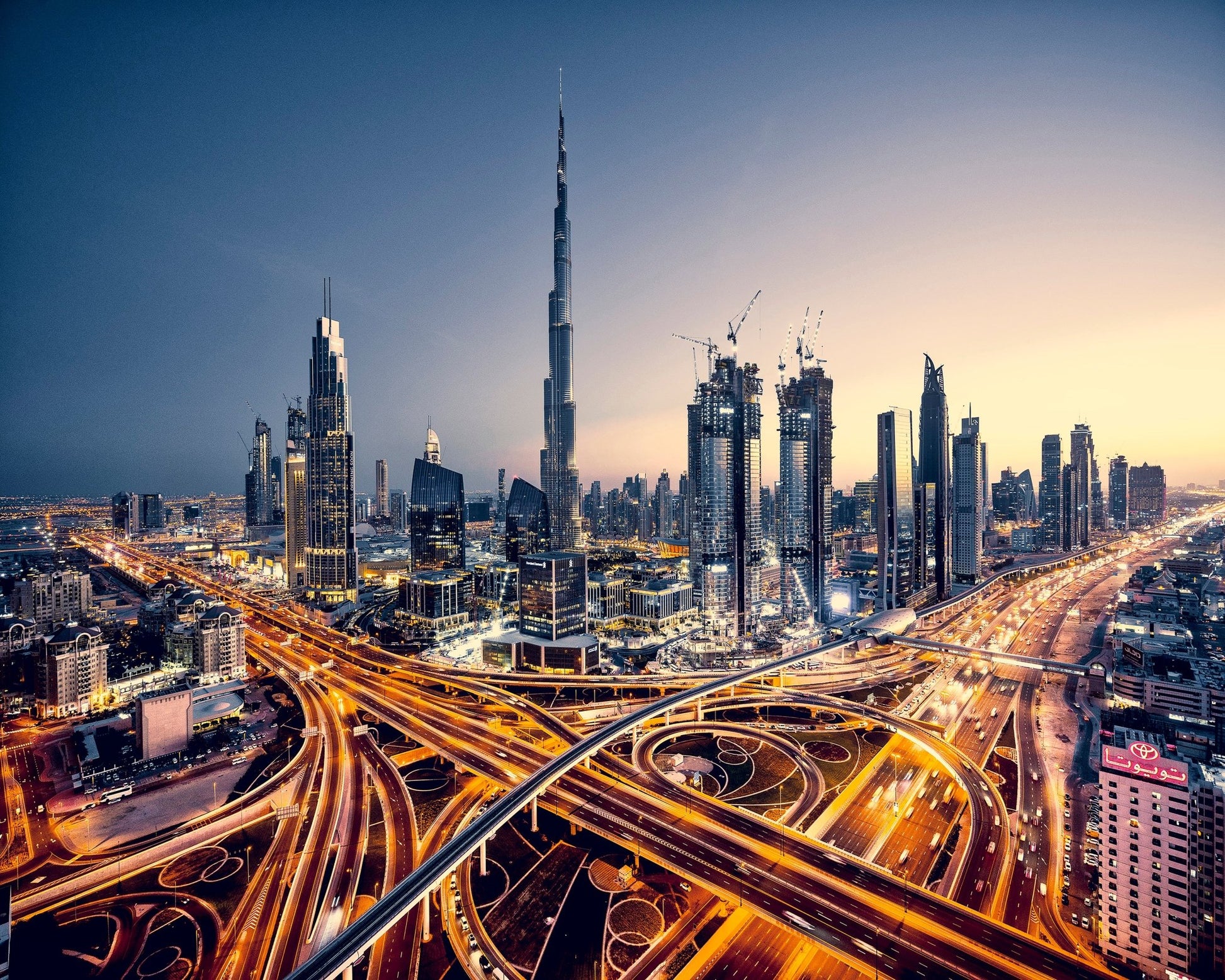Dubai Skyline Lights