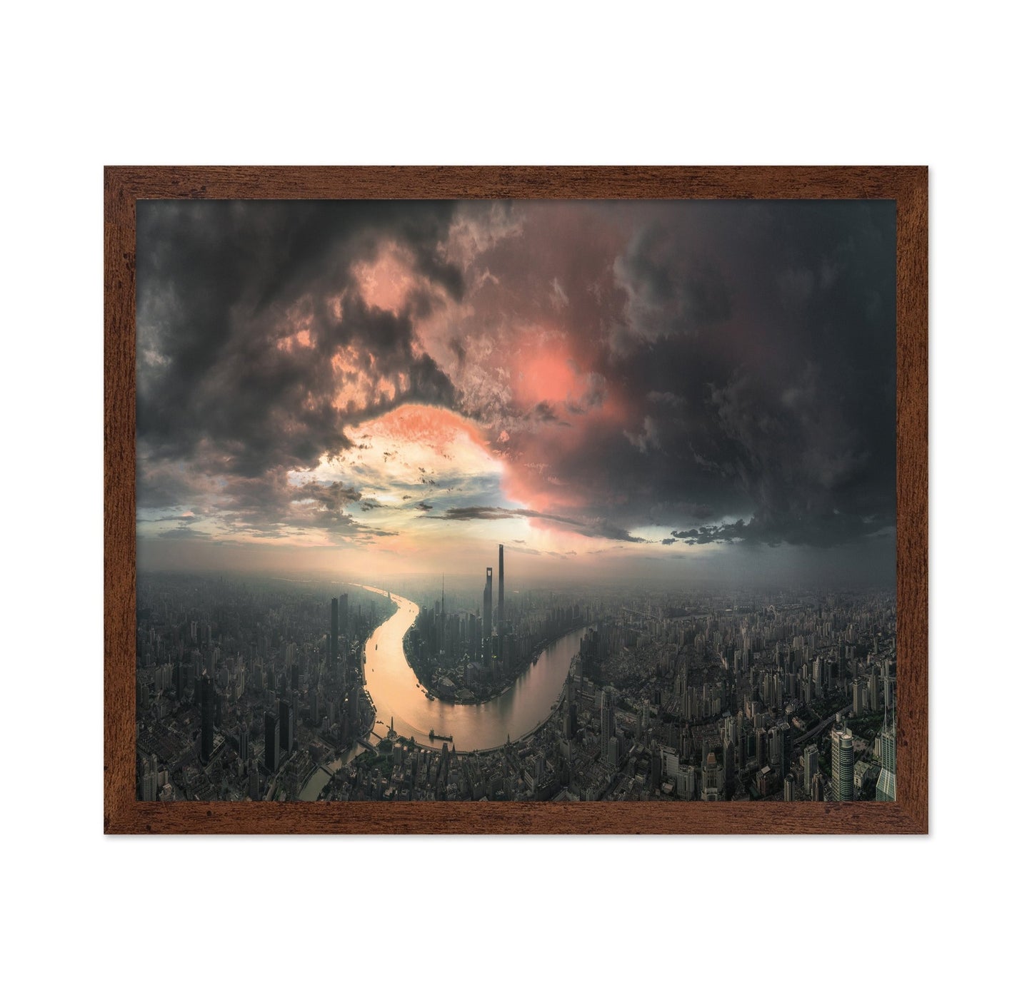Storm Over City River