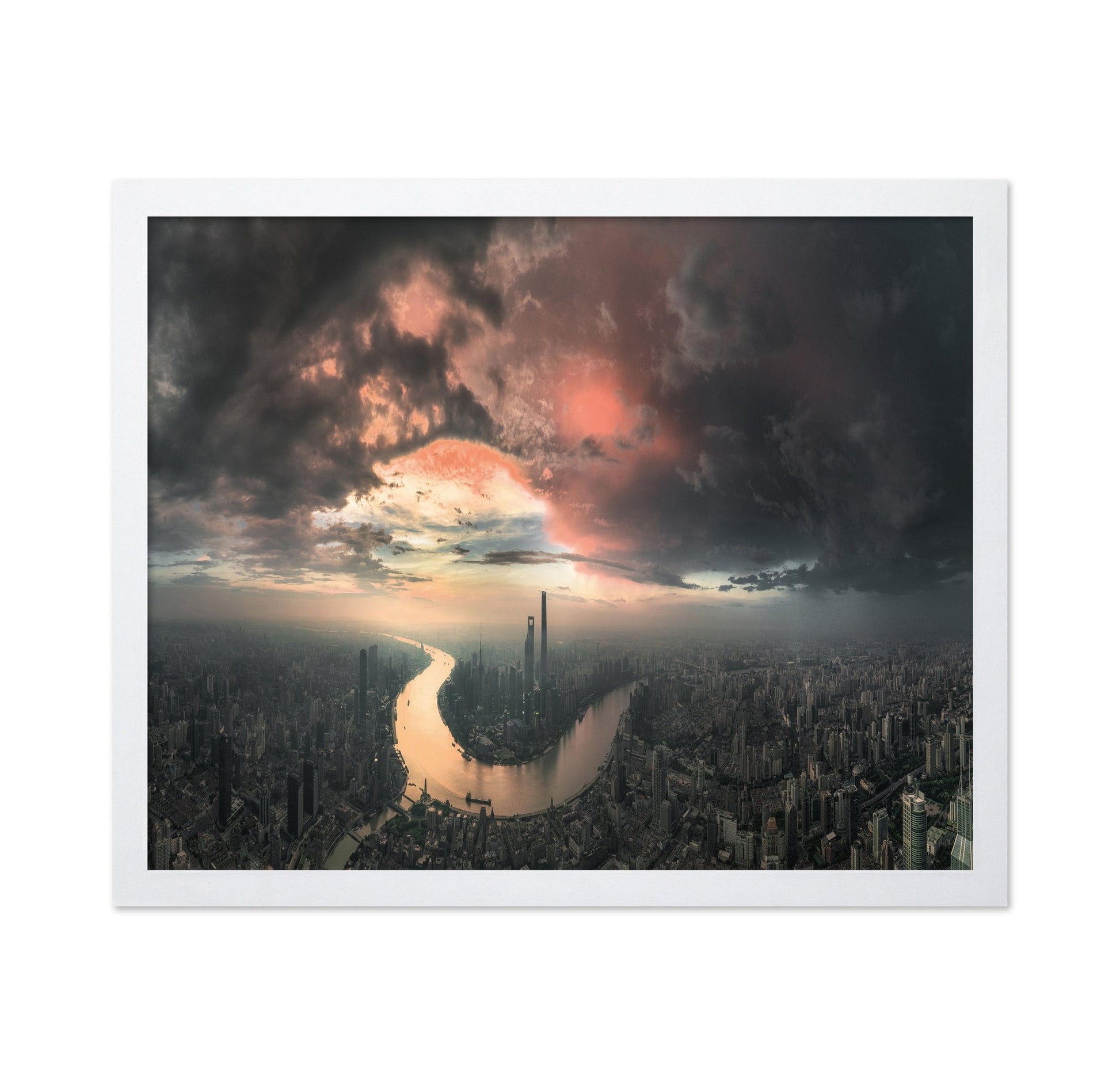 Storm Over City River