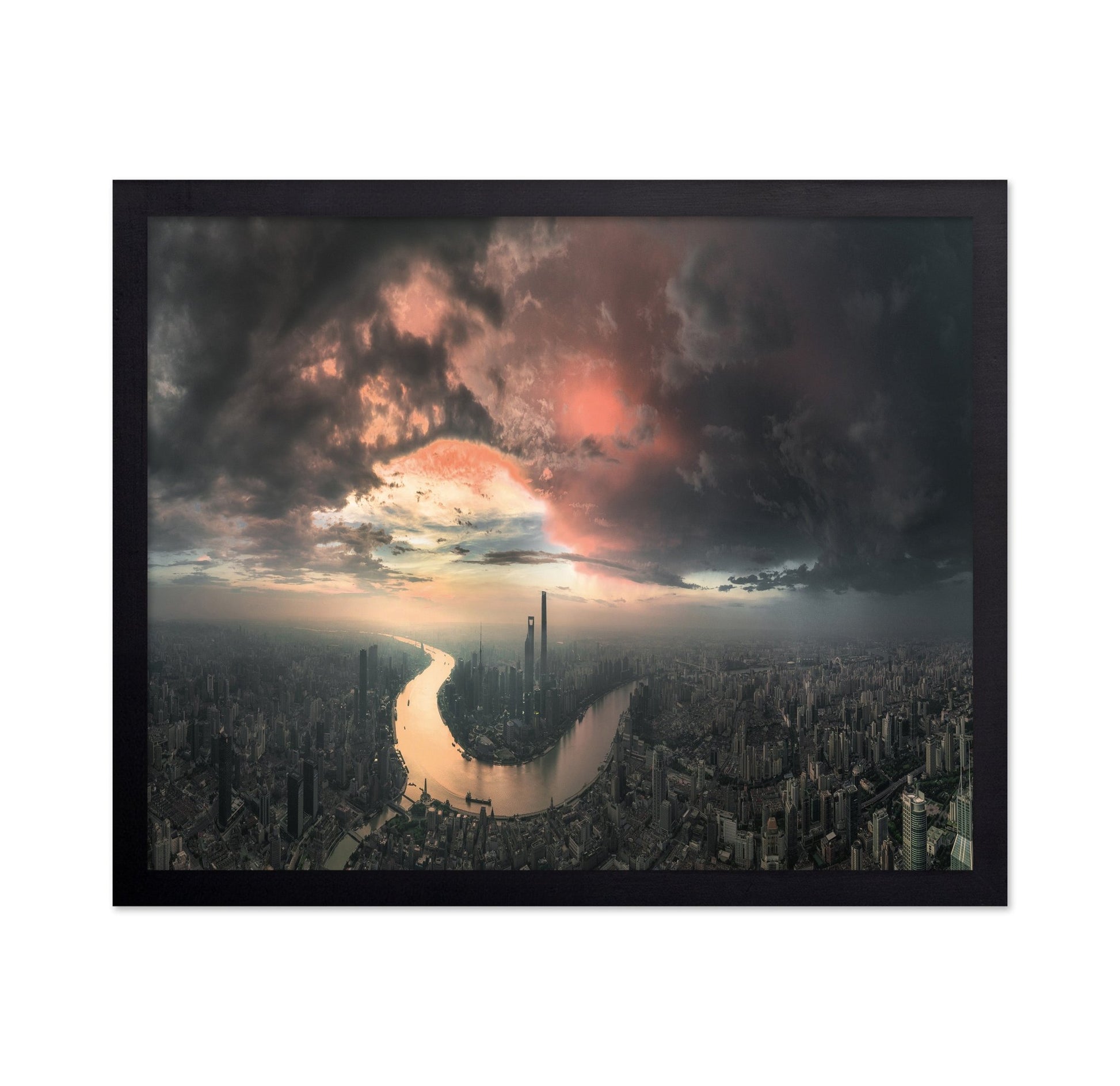 Storm Over City River