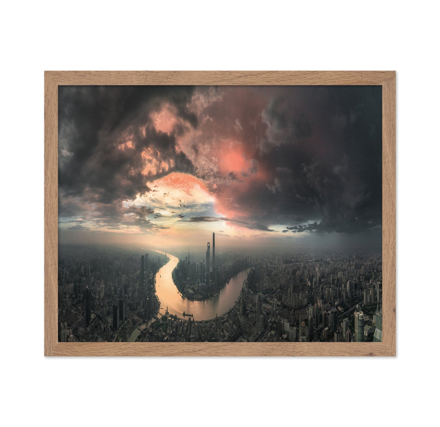 Storm Over City River