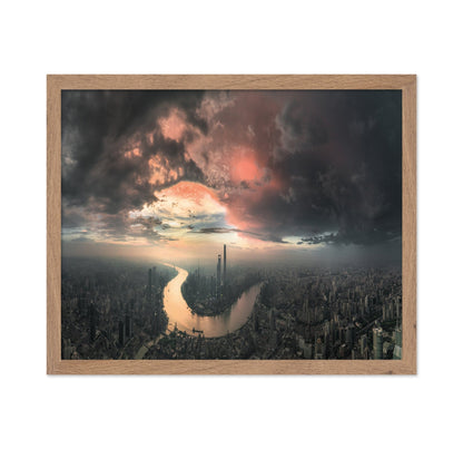 Storm Over City River