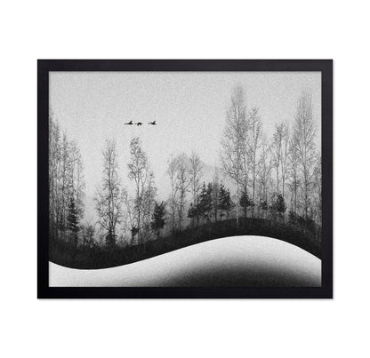 Winter Birds Flight