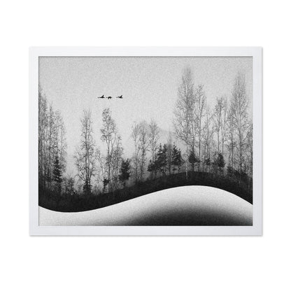 Winter Birds Flight
