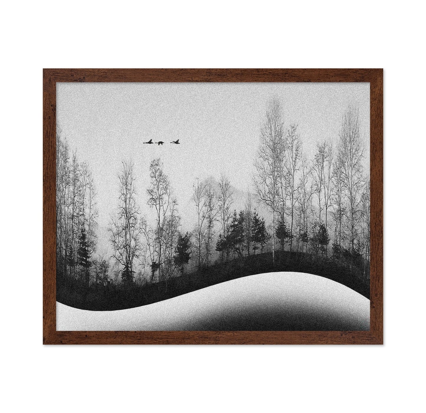Winter Birds Flight