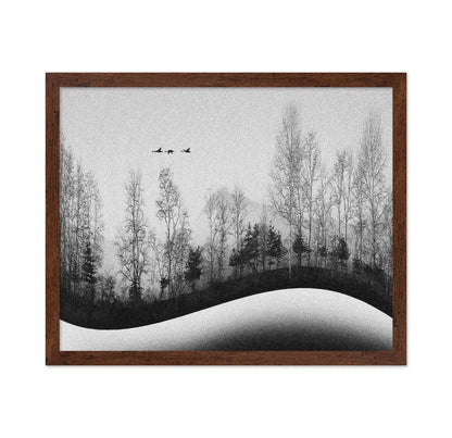 Winter Birds Flight