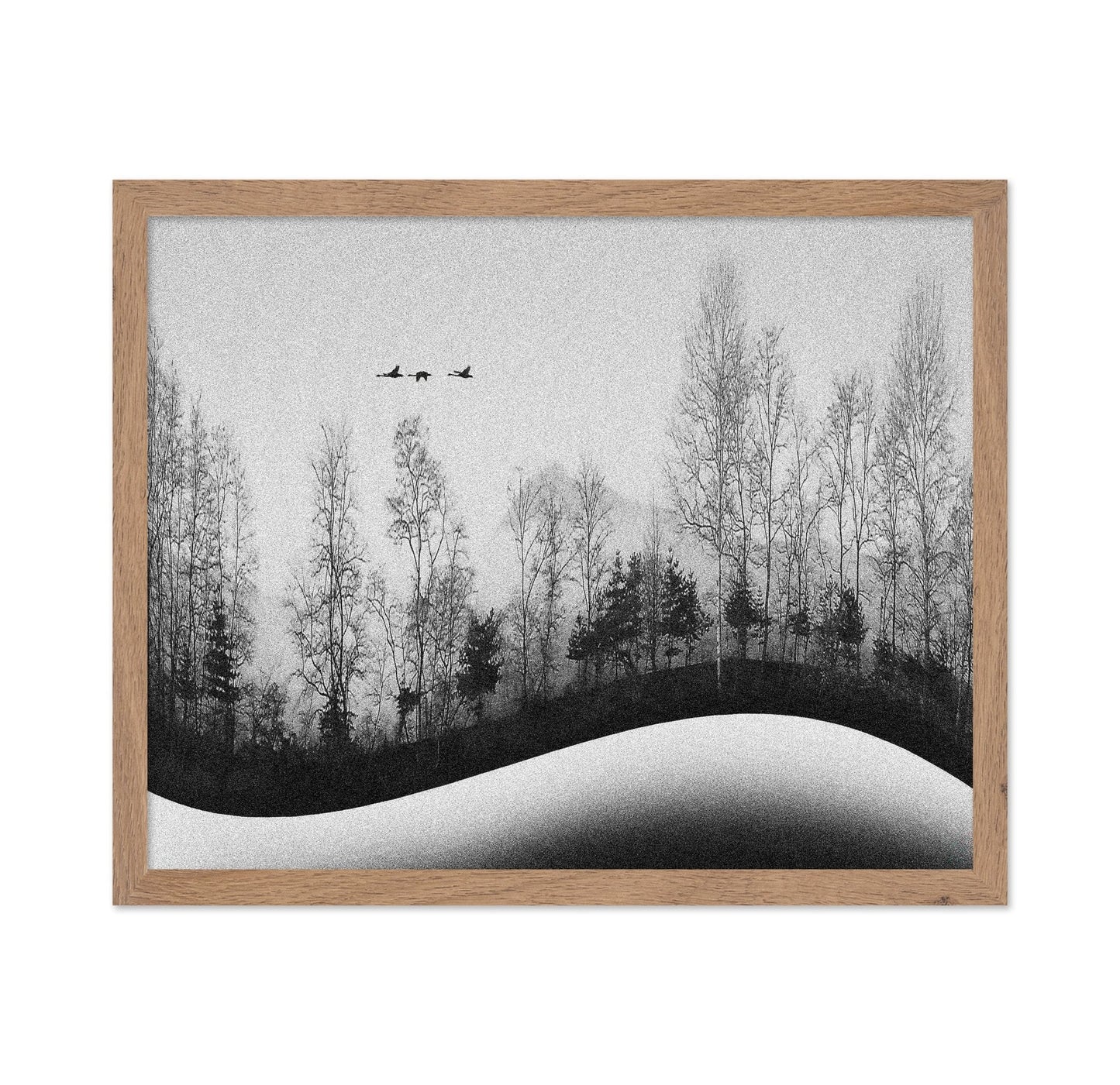 Winter Birds Flight