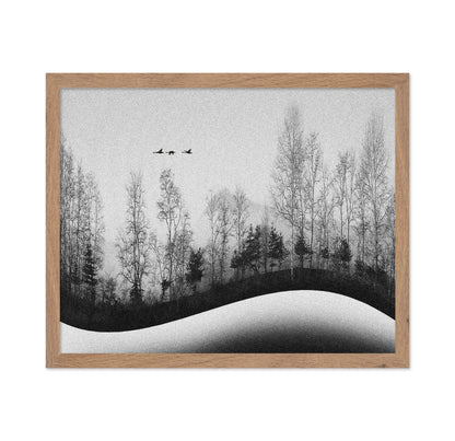 Winter Birds Flight