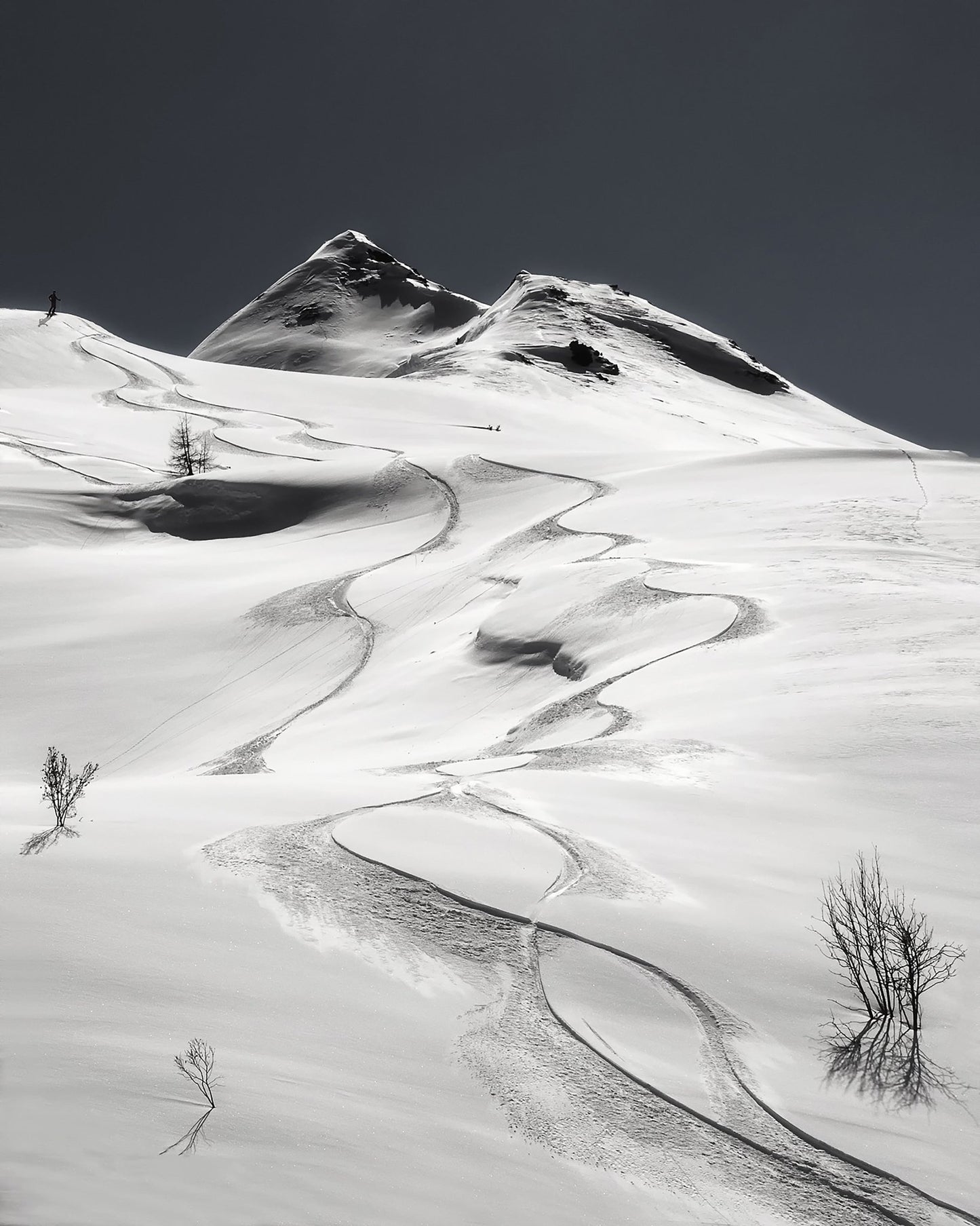Snow Tracks Mountain
