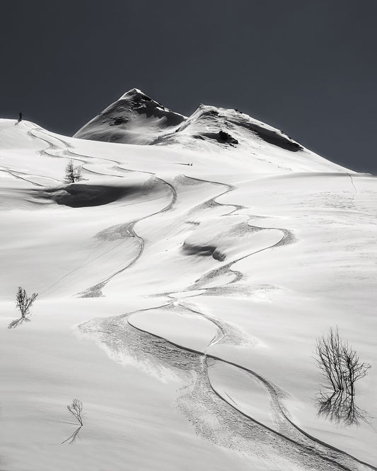 Snow Tracks Mountain
