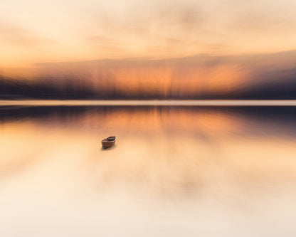 Lonely Boat Sunset