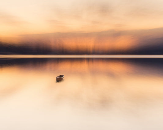 Lonely Boat Sunset