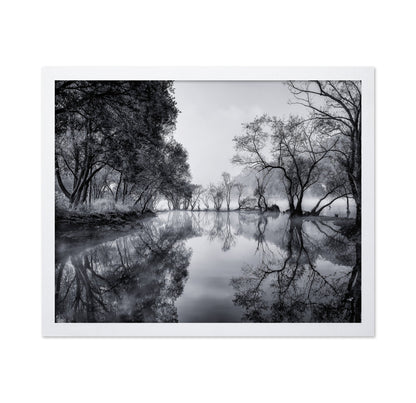 Misty River Reflections