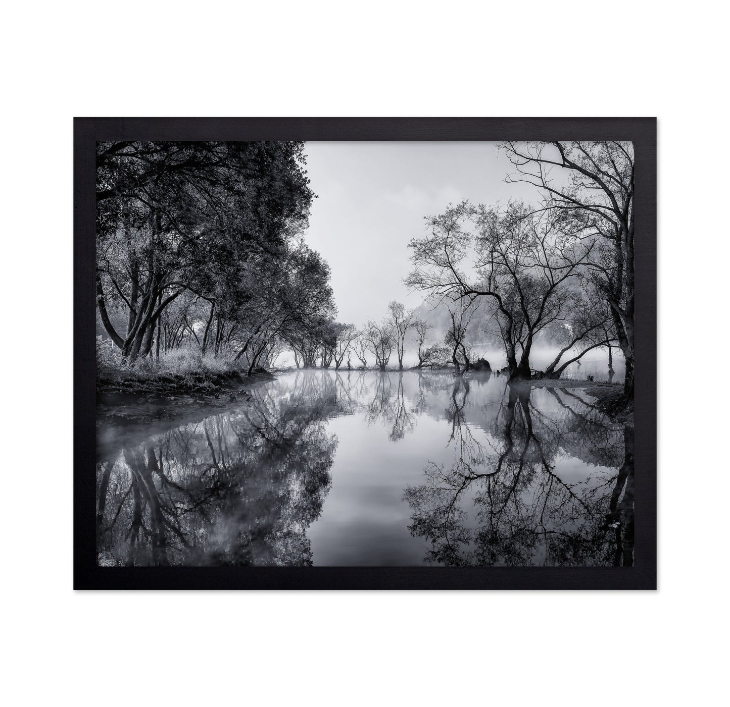 Misty River Reflections