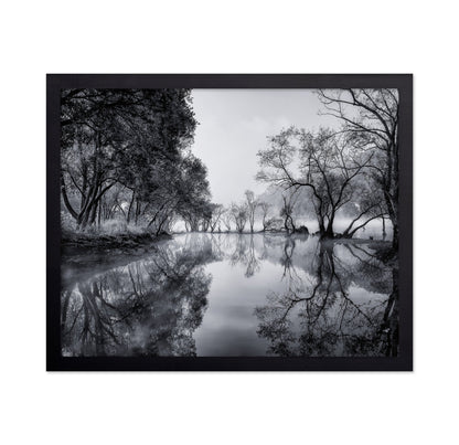 Misty River Reflections