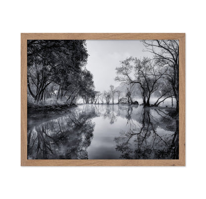 Misty River Reflections