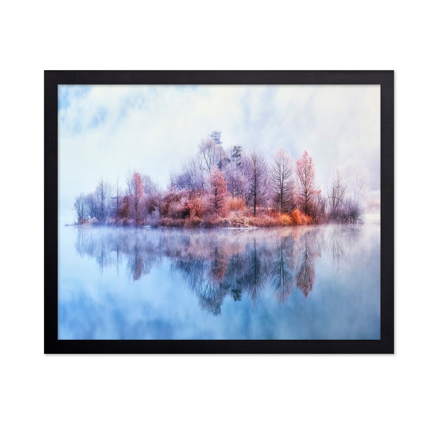 Misty Island Reflection