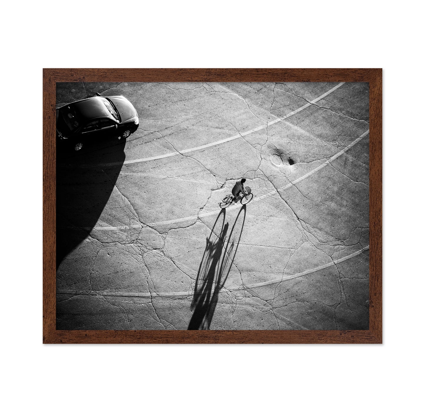 Lone Cyclist Shadow
