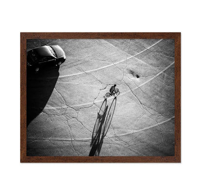 Lone Cyclist Shadow