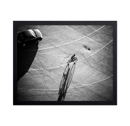 Lone Cyclist Shadow